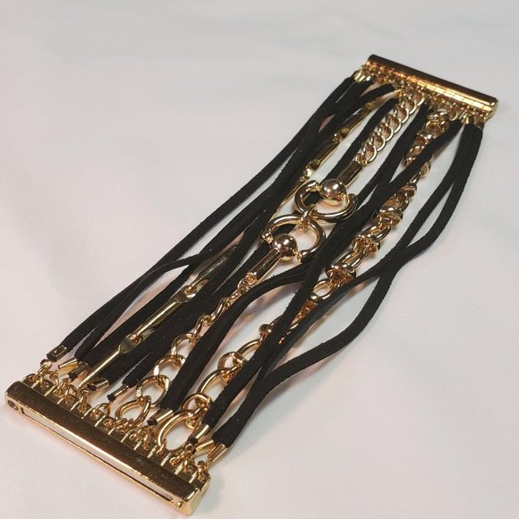 Magnet Bracelet Goldtone/Black - Picture 3 of 5